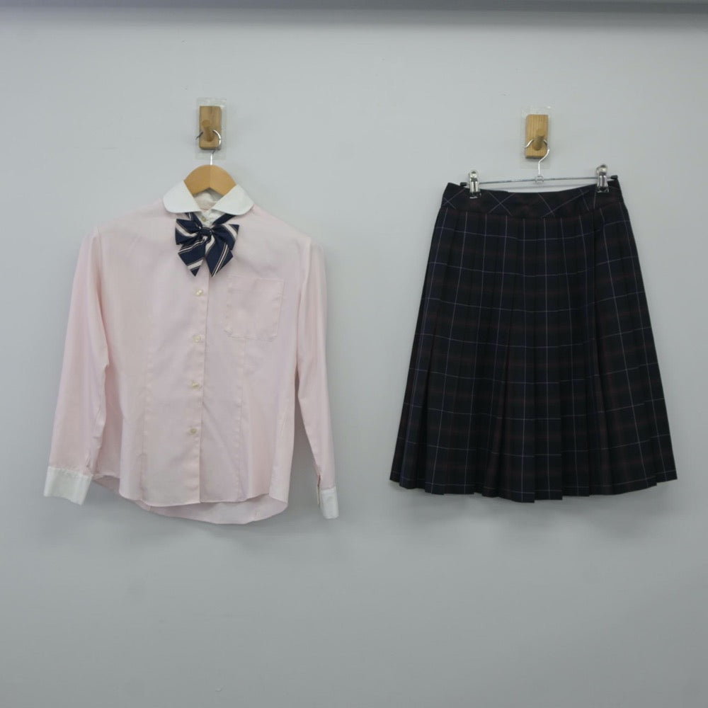 【中古】大阪府 羽衣学園高等学校 女子制服 5点（ブレザー・シャツ・ニット・スカート）sf024308