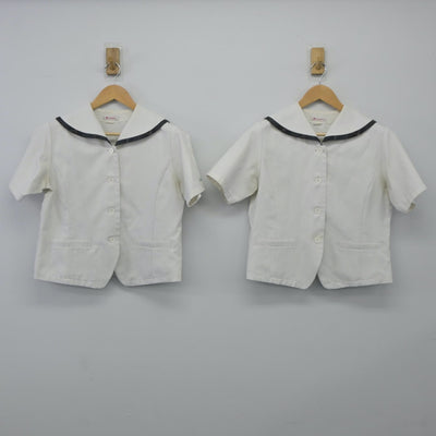 【中古】福岡県 筑豊高等学校 女子制服 3点（シャツ・スカート）sf024314