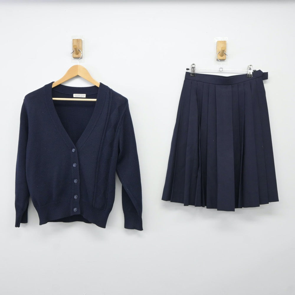 【中古】静岡県 日本体育大学 浜松日体高等学校 女子制服 2点（ニット・スカート）sf024318