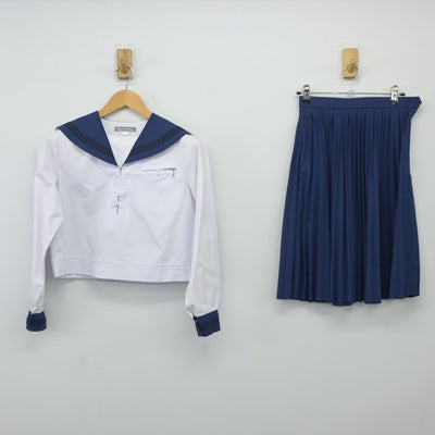 【中古】静岡県 日本体育大学 浜松日体高等学校 女子制服 2点（セーラー服・スカート）sf024319