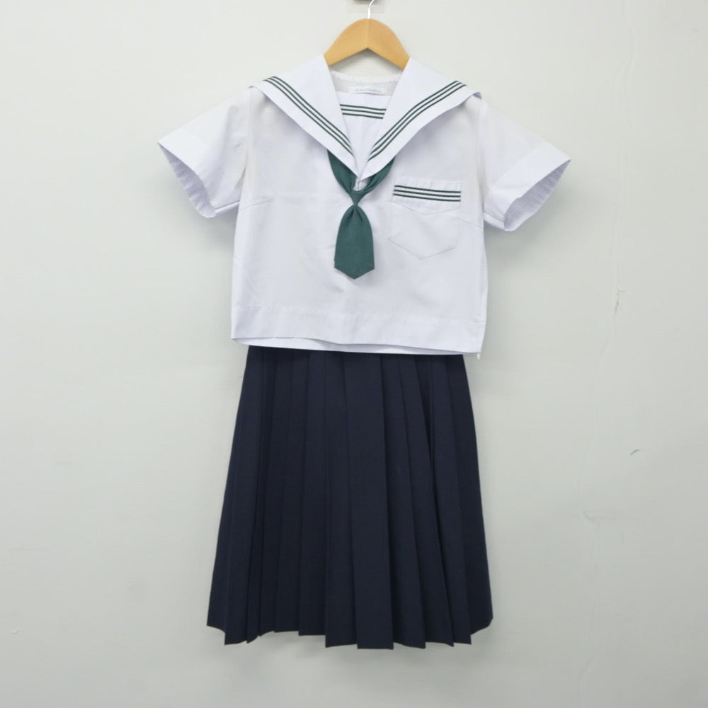 【中古】大阪府 道明寺中学校 女子制服 4点（セーラー服・スカート）sf024324