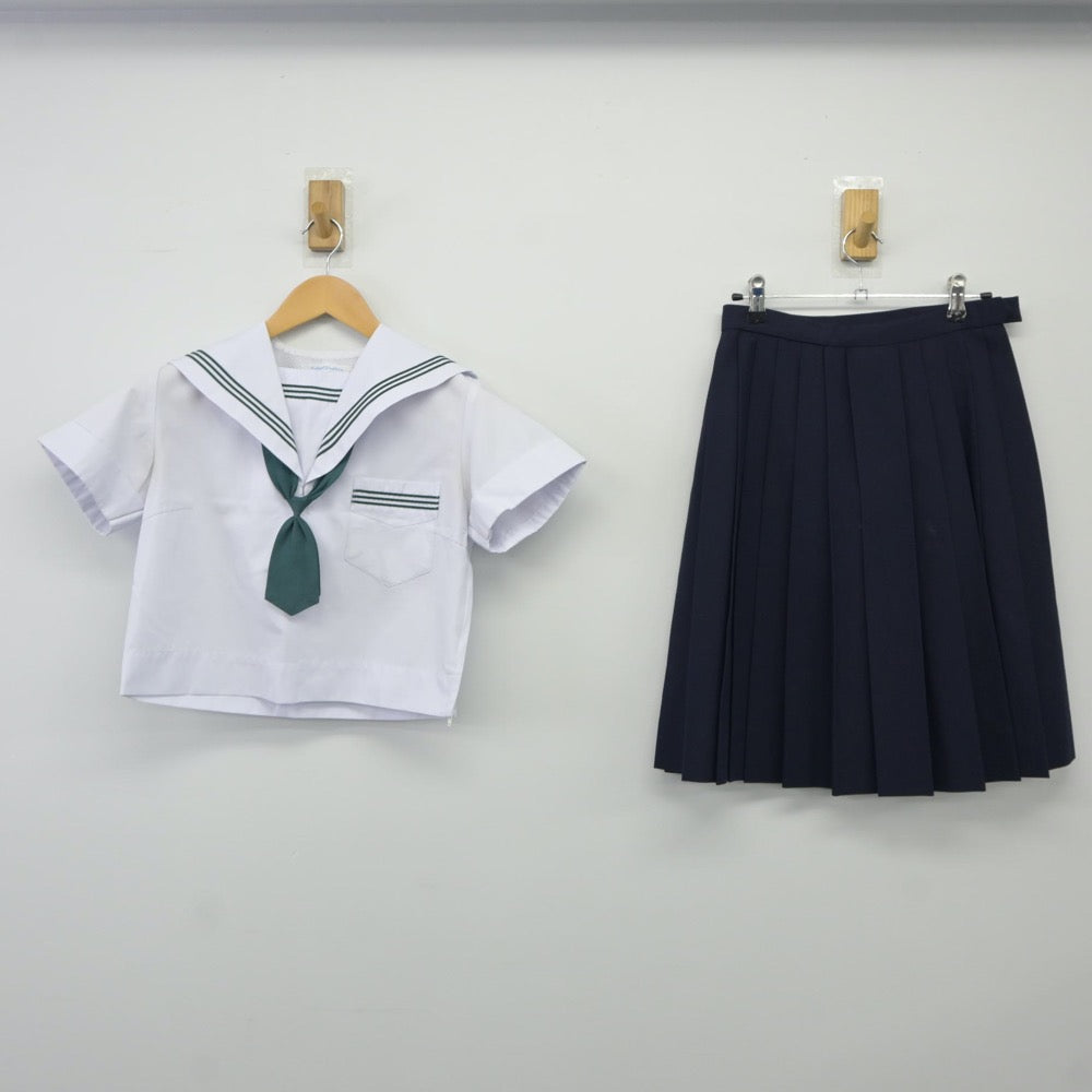 【中古】大阪府 道明寺中学校 女子制服 4点（セーラー服・スカート）sf024324