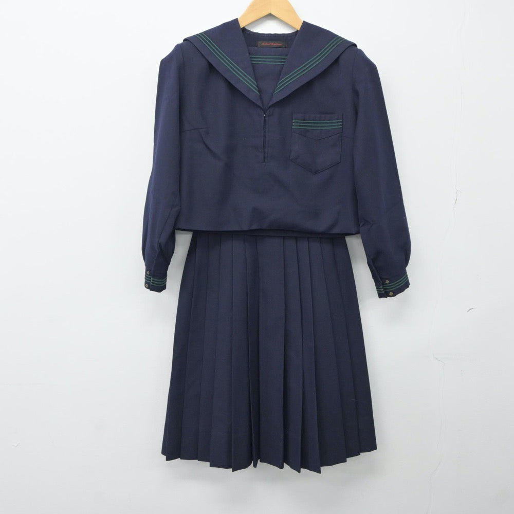 【中古】大阪府 道明寺中学校 女子制服 2点（セーラー服・スカート）sf024326