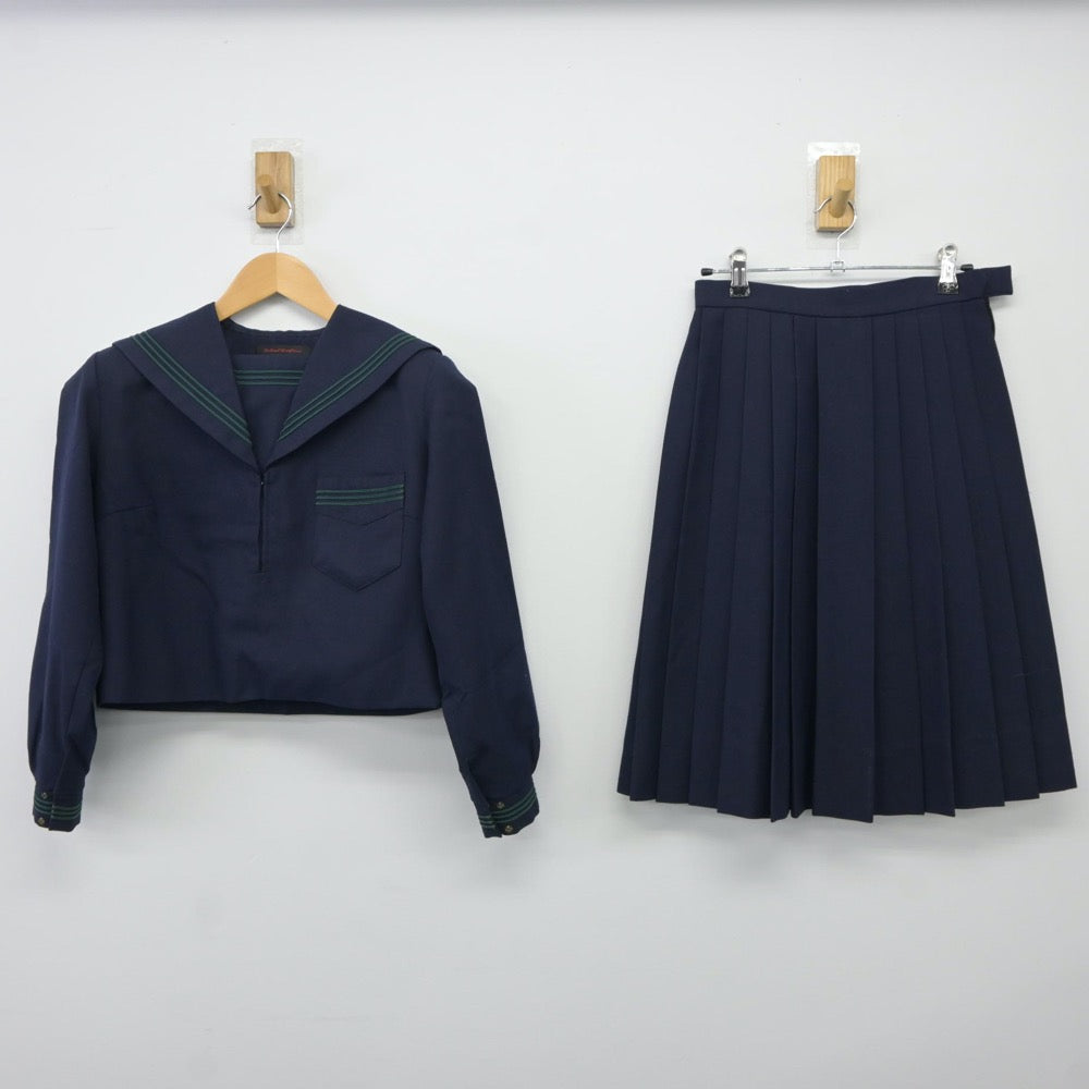 【中古】大阪府 道明寺中学校 女子制服 2点（セーラー服・スカート）sf024326