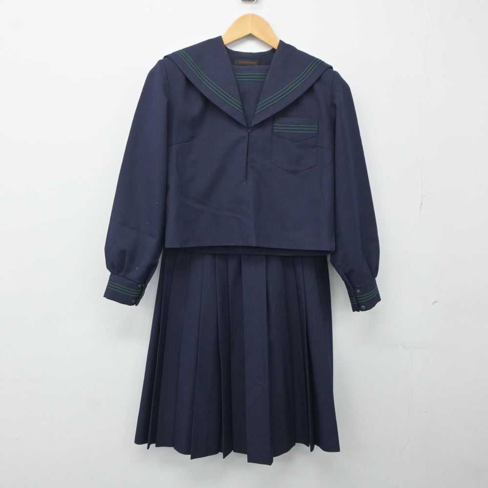 【中古】大阪府 道明寺中学校 女子制服 2点（セーラー服・スカート）sf024327