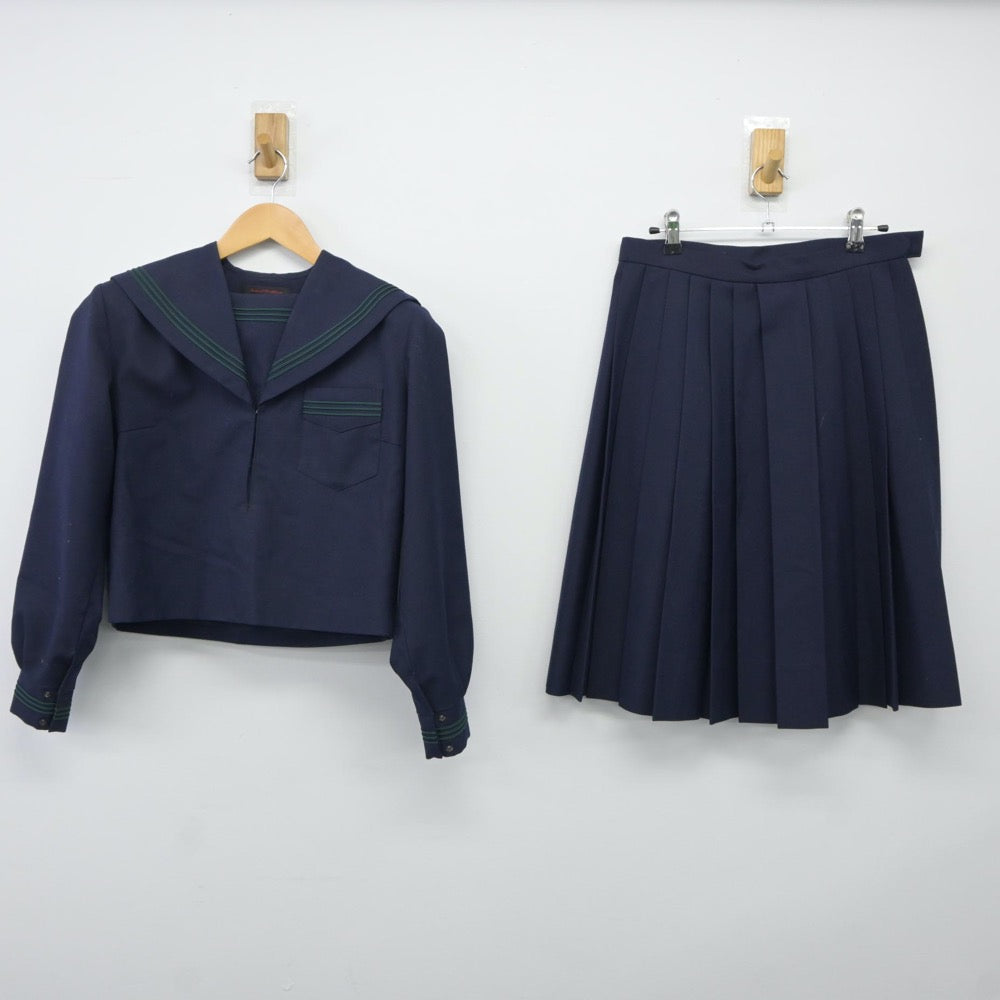 【中古】大阪府 道明寺中学校 女子制服 2点（セーラー服・スカート）sf024327