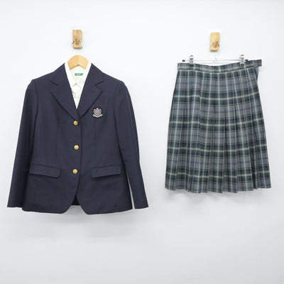 【中古】大阪府 城南学園高等学校 女子制服 3点（ブレザー・シャツ・スカート）sf024329