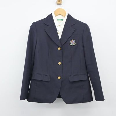 【中古】大阪府 城南学園高等学校 女子制服 3点（ブレザー・シャツ・スカート）sf024329