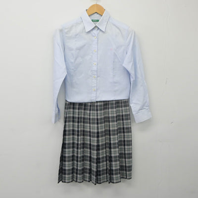 【中古】大阪府 城南学園高等学校 女子制服 2点（シャツ・スカート）sf024331