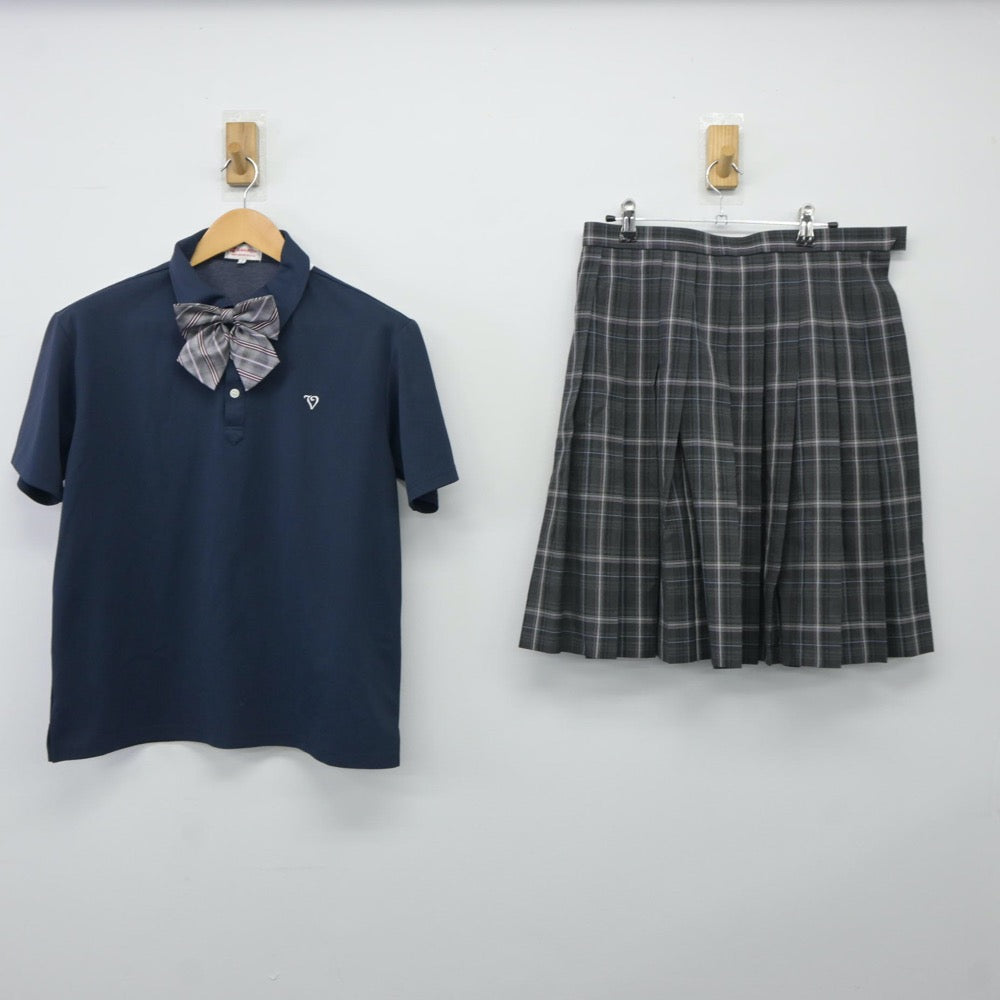 【中古】東京都 第五商業高等学校 女子制服 4点（シャツ・スカート）sf024333