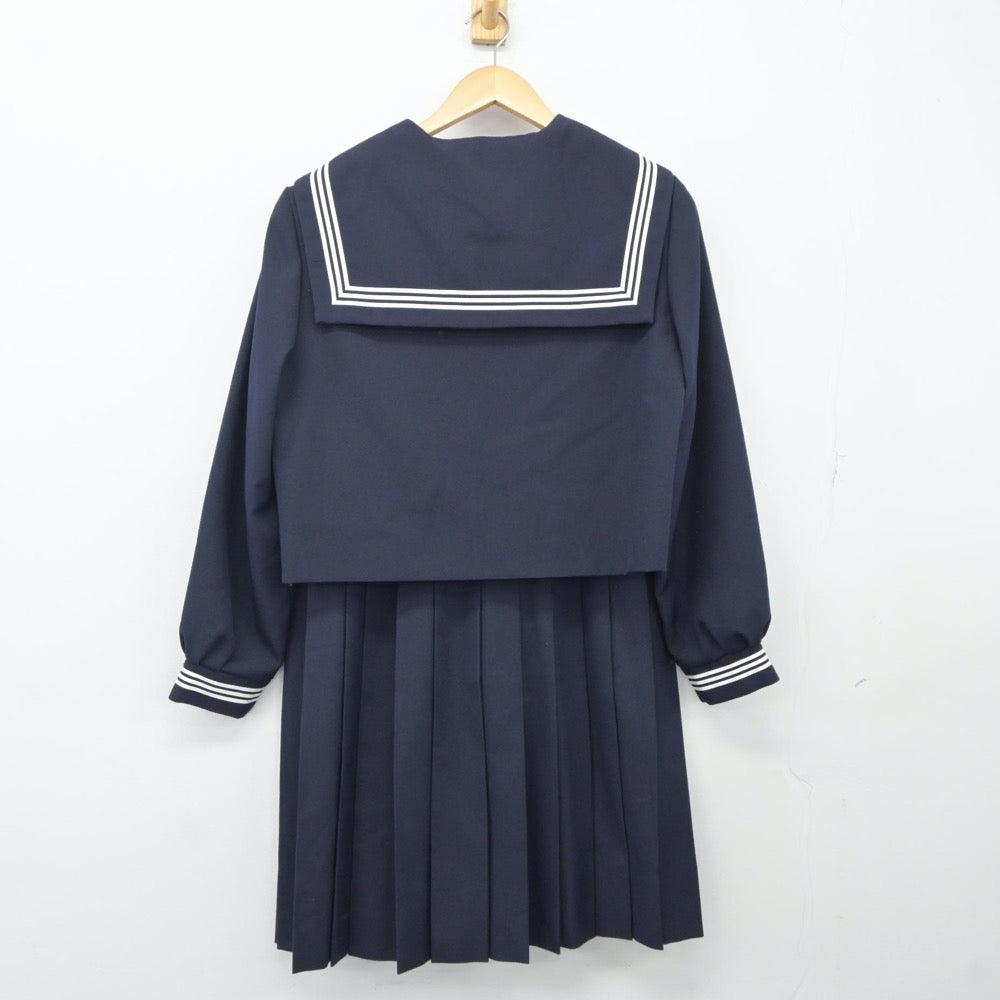 【中古】兵庫県 学文中学校 女子制服 3点（セーラー服・スカート）sf024335