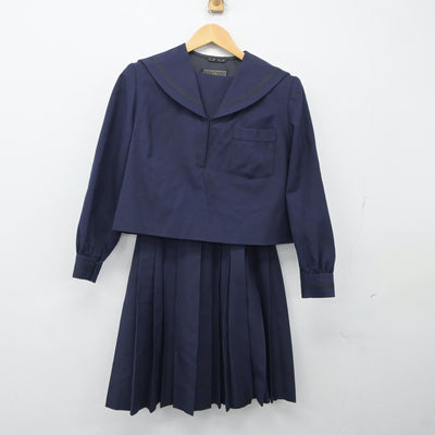 【中古】岩手県 盛岡商業高等学校 女子制服 2点（セーラー服・スカート）sf024341