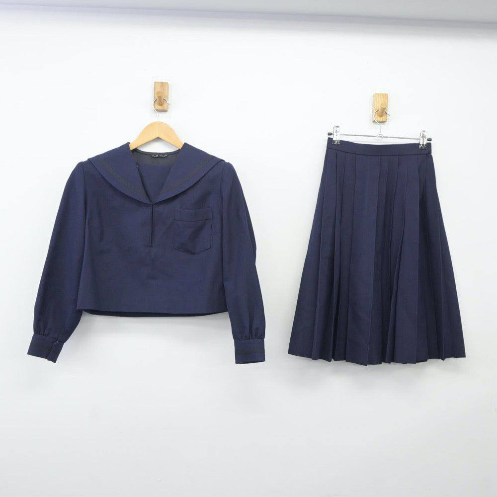 【中古】岩手県 盛岡商業高等学校 女子制服 2点（セーラー服・スカート）sf024341