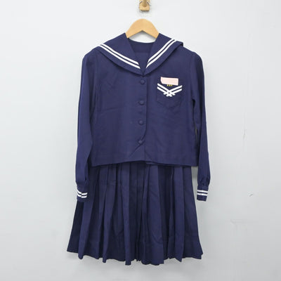 【中古】沖縄県 金武中学校 女子制服 2点（セーラー服・スカート）sf024346