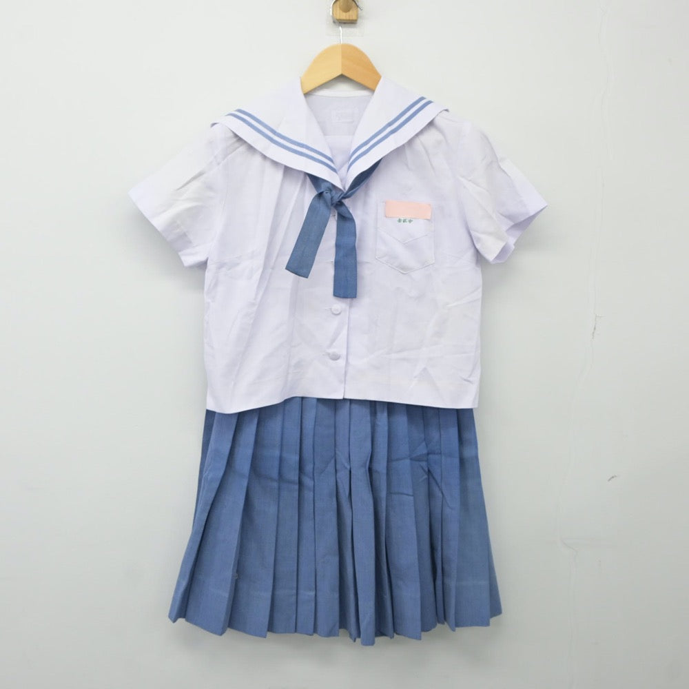 【中古】沖縄県 金武中学校 女子制服 3点（セーラー服・スカート）sf024355