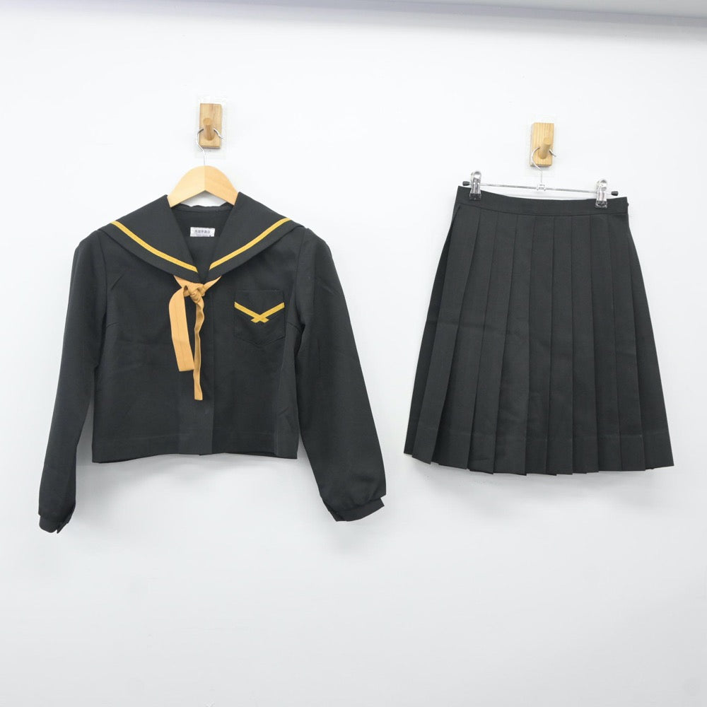 【中古】沖縄県 宜野座高等学校 女子制服 3点（セーラー服・スカート）sf024356