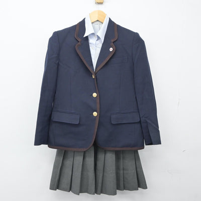 【中古】東京都 愛国高等学校 女子制服 5点（ブレザー・ニット・シャツ・スカート）sf024359