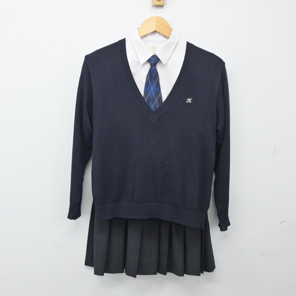 【中古】東京都 共立女子中学校・高等学校 女子制服 6点（ブレザー・ニット・シャツ・スカート）sf024364