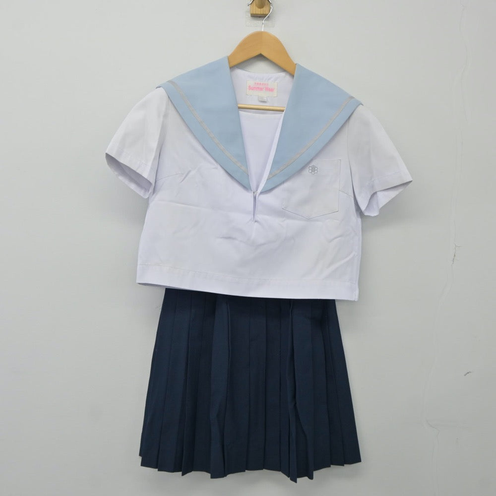 【中古】愛知県 西春高等学校 女子制服 3点（セーラー服・スカート）sf024365