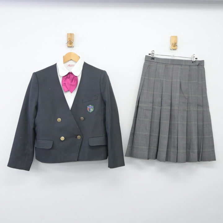 【中古】東京都 日本橋中学校 女子制服 4点（ブレザー・シャツ・スカート）sf024368