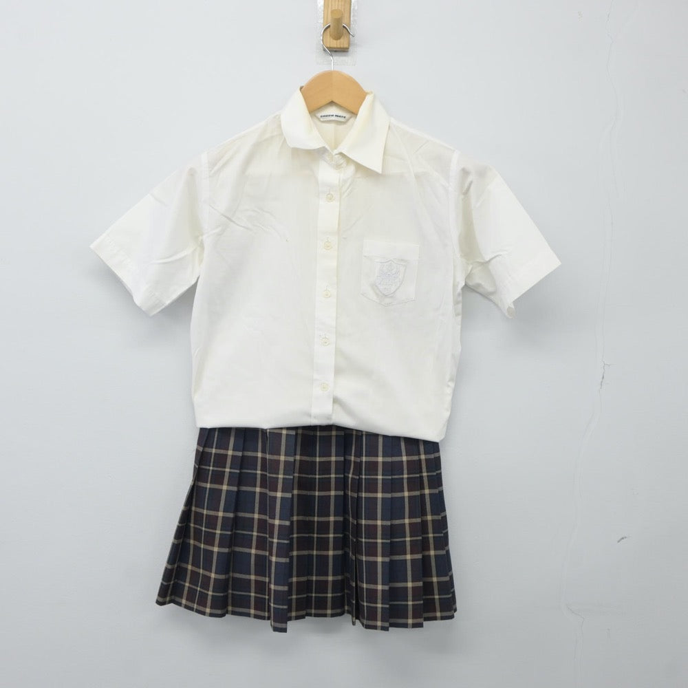 【中古】東京都 愛国高等学校 女子制服 3点（シャツ・スカート）sf024370