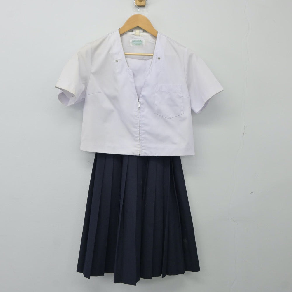 【中古】愛知県 八幡中学校 女子制服 2点（セーラー服・スカート）sf024379