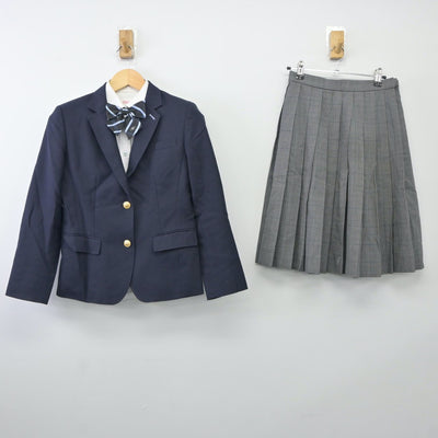 【中古】大阪府 近畿大学附属中学校 女子制服 4点（ブレザー・シャツ・スカート）sf024388