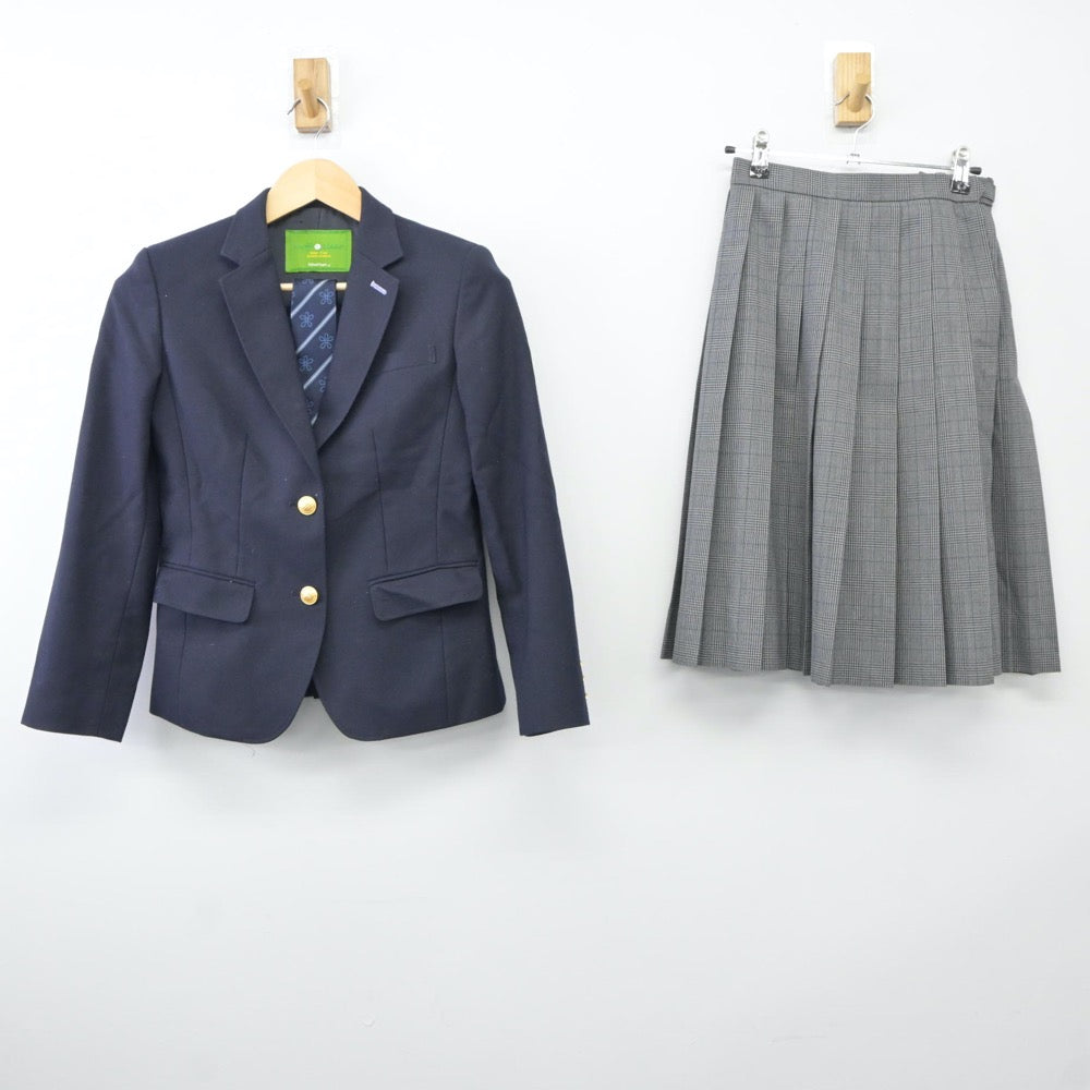 【中古】大阪府 近畿大学附属中学校 女子制服 3点（ブレザー・スカート）sf024389