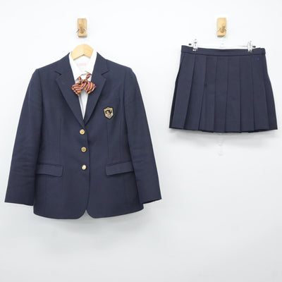 【中古】長野県 長野商業高等学校 女子制服 4点（ブレザー・シャツ・スカート）sf024403