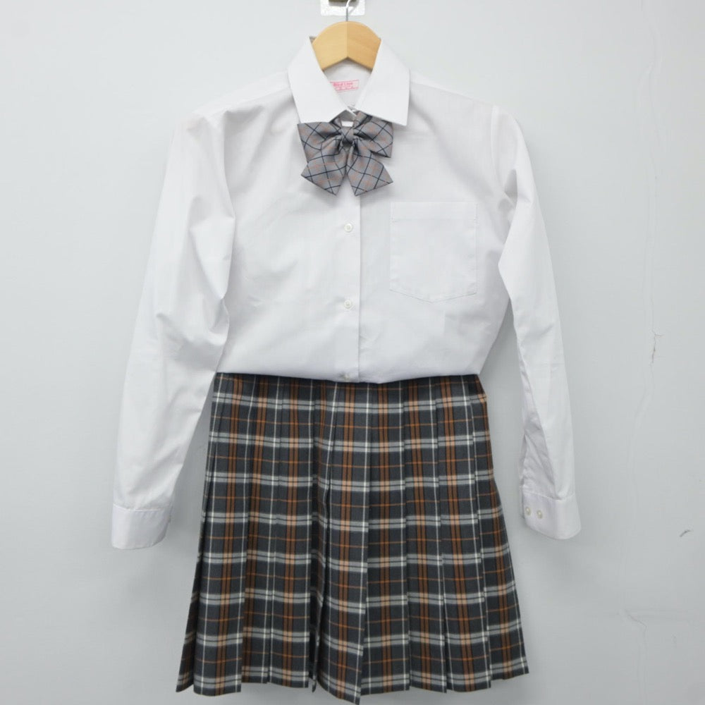 【中古】長野県 辰野高等学校 女子制服 3点（シャツ・スカート）sf024406