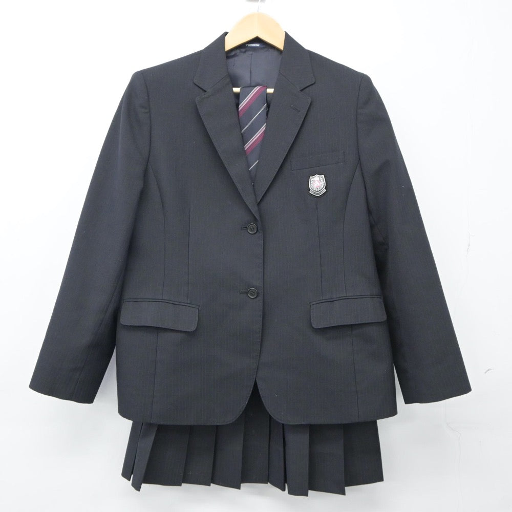 【中古】北海道 阿寒高等学校 女子制服 4点（ブレザー・ベスト・スカート）sf024407