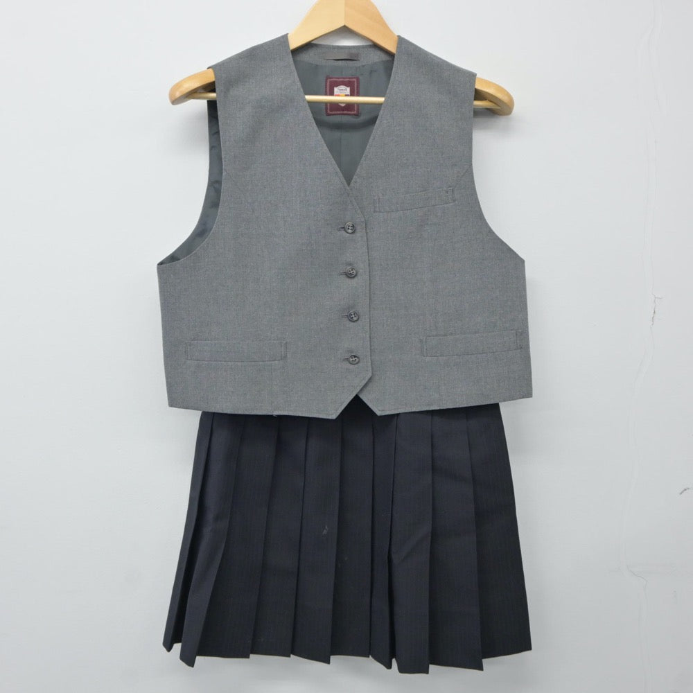 【中古】北海道 阿寒高等学校 女子制服 4点（ブレザー・ベスト・スカート）sf024407