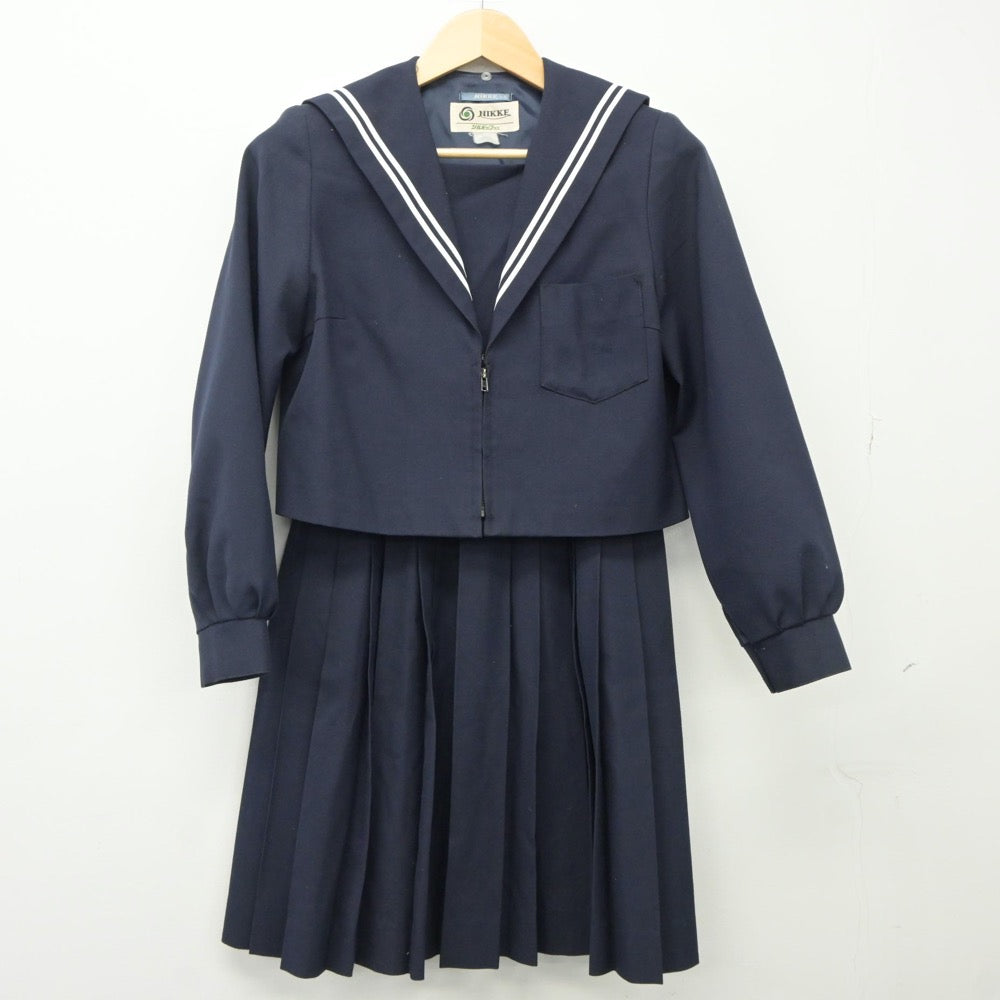 【中古】愛知県 港南中学校 女子制服 2点（セーラー服・スカート）sf024412