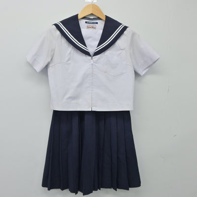 【中古】愛知県 港南中学校 女子制服 2点（セーラー服・スカート）sf024413