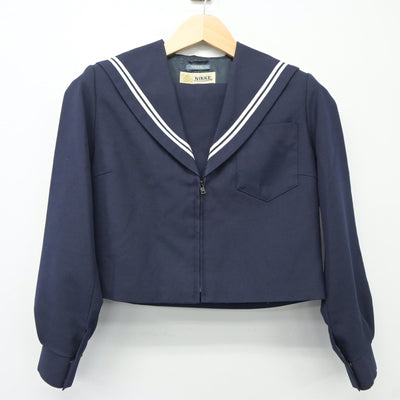 【中古】愛知県 鬼崎中学校 女子制服 2点（セーラー服・スカート）sf024414