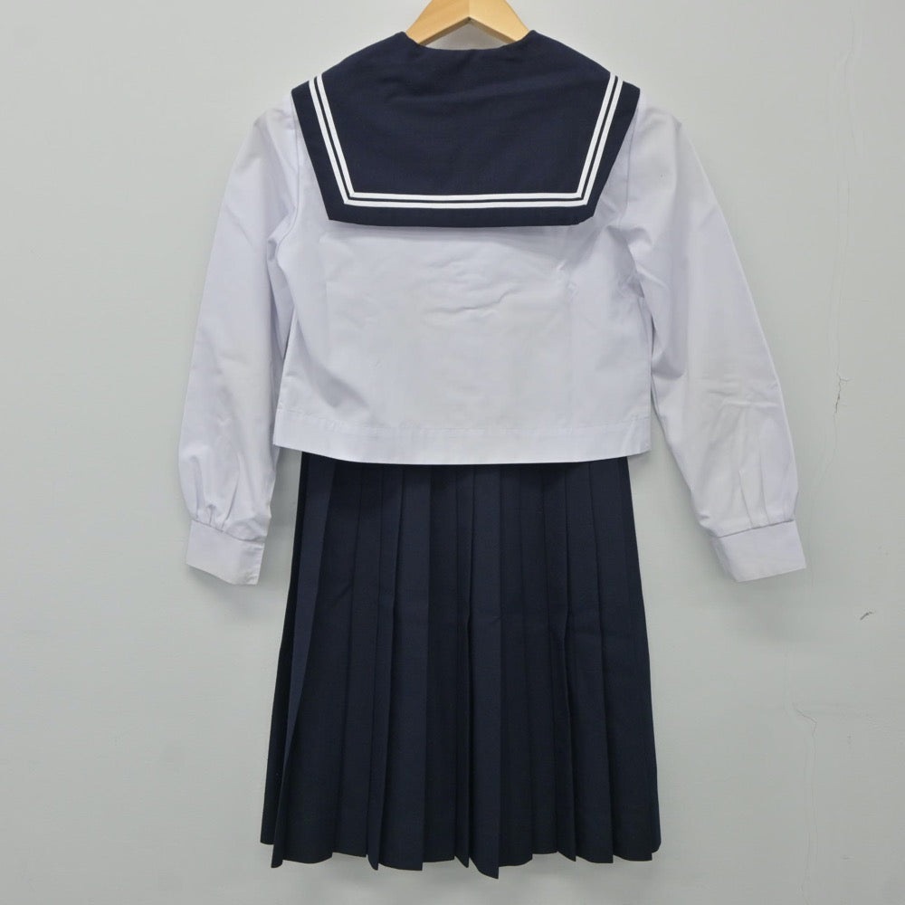 【中古】愛知県 鬼崎中学校 女子制服 3点（セーラー服・スカート）sf024415