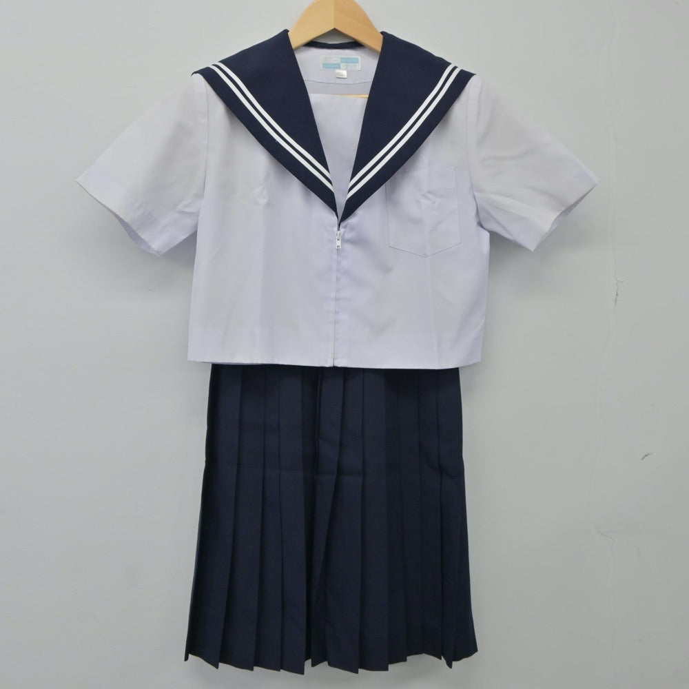 【中古】愛知県 鬼崎中学校 女子制服 2点（セーラー服・スカート）sf024416