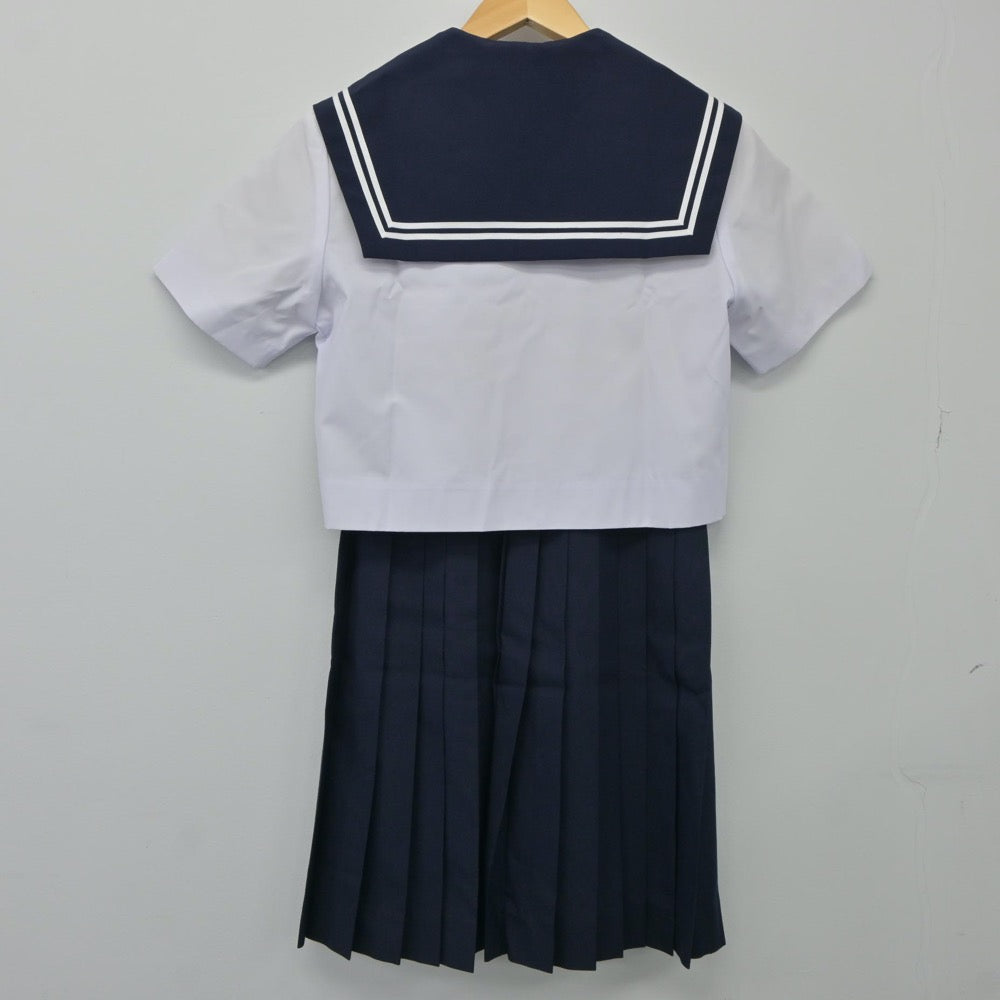 【中古】愛知県 鬼崎中学校 女子制服 2点（セーラー服・スカート）sf024416