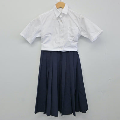 【中古】神奈川県 大野南中学校 女子制服 2点（シャツ・スカート）sf024433