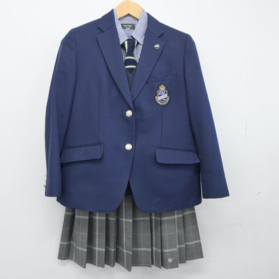 【中古】東京都 武蔵野大学高等学校 女子制服 6点（ブレザー・シャツ・ベスト・スカート）sf024438