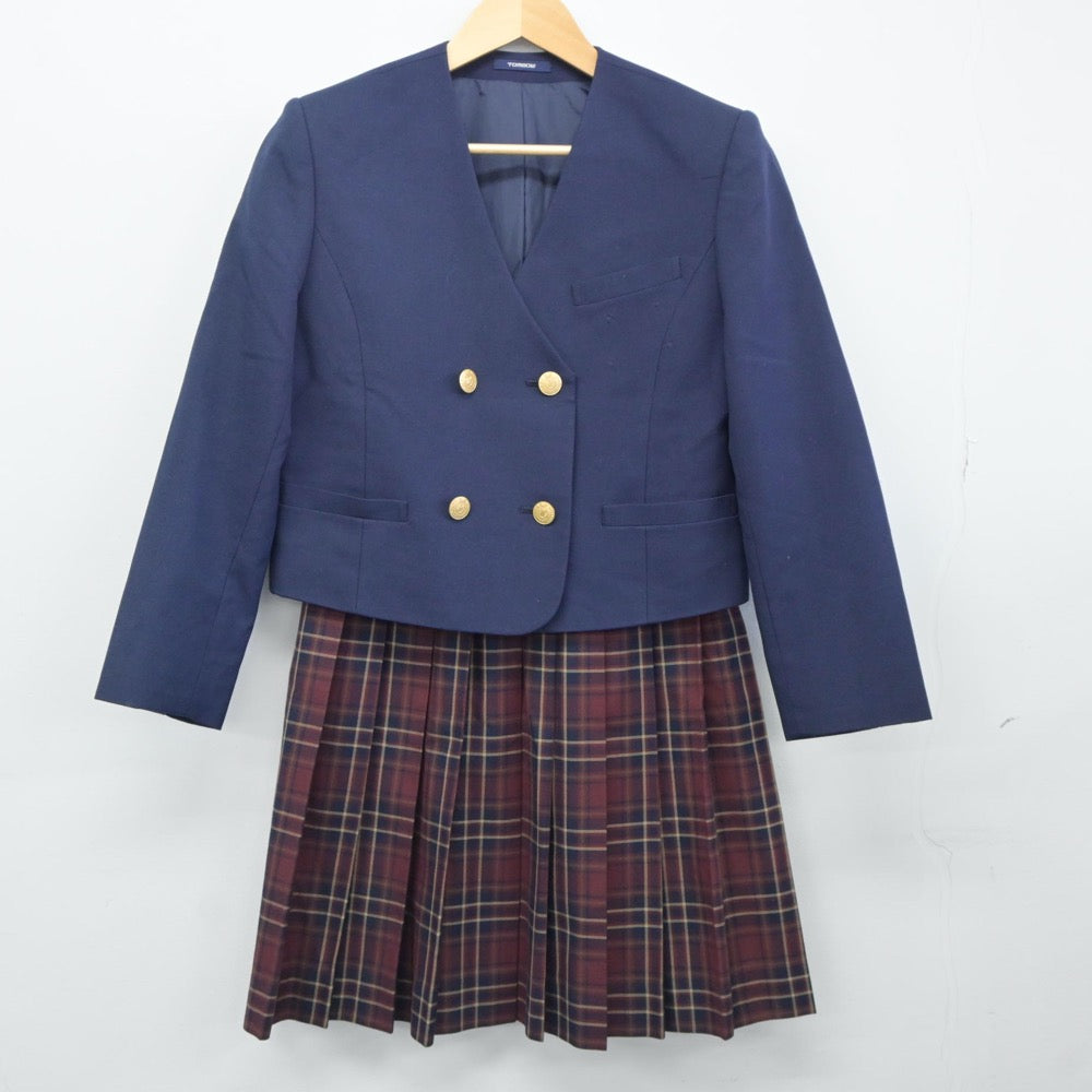 【中古】福島県 原町第二中学校 女子制服 2点（ブレザー・スカート）sf024449