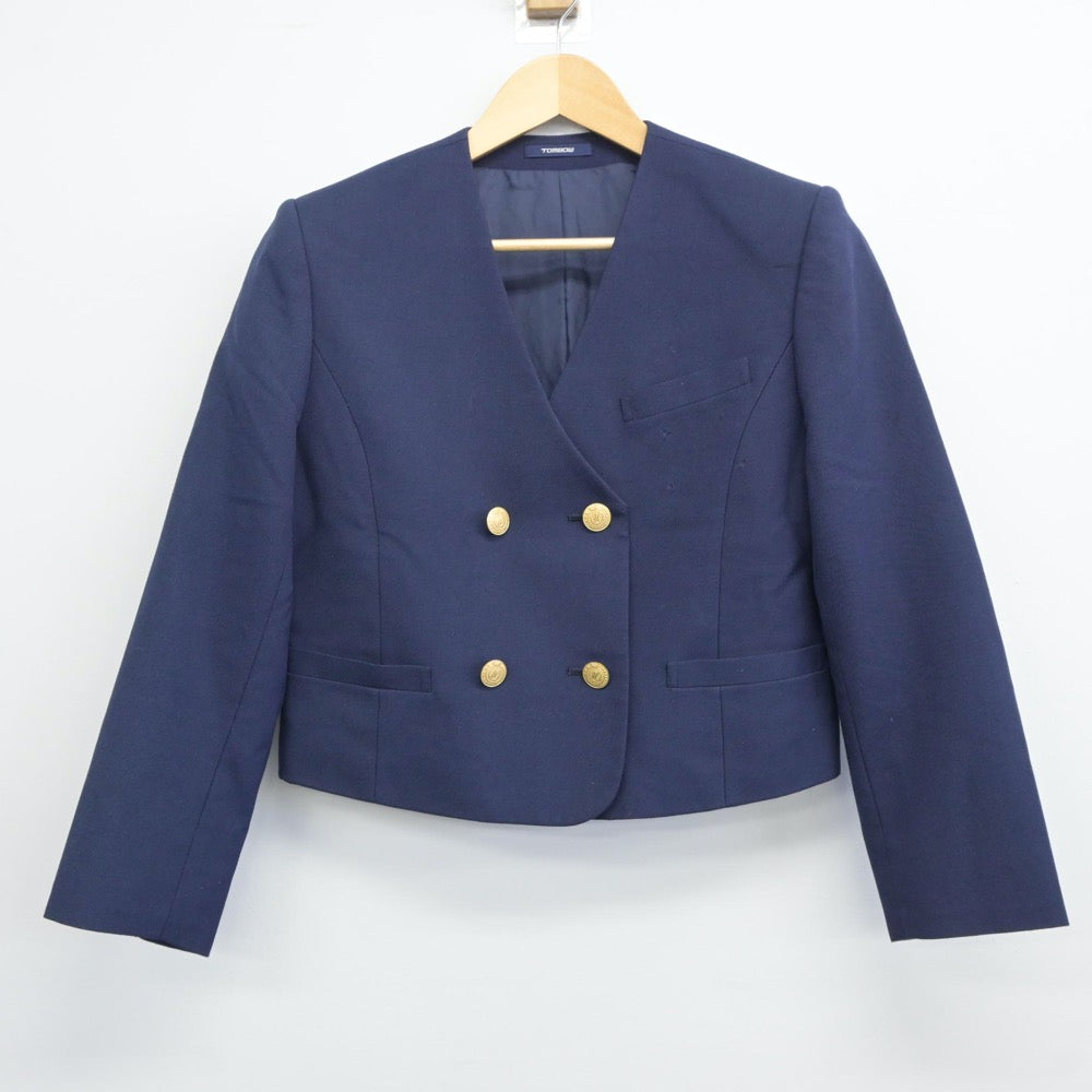 【中古】福島県 原町第二中学校 女子制服 2点（ブレザー・スカート）sf024449