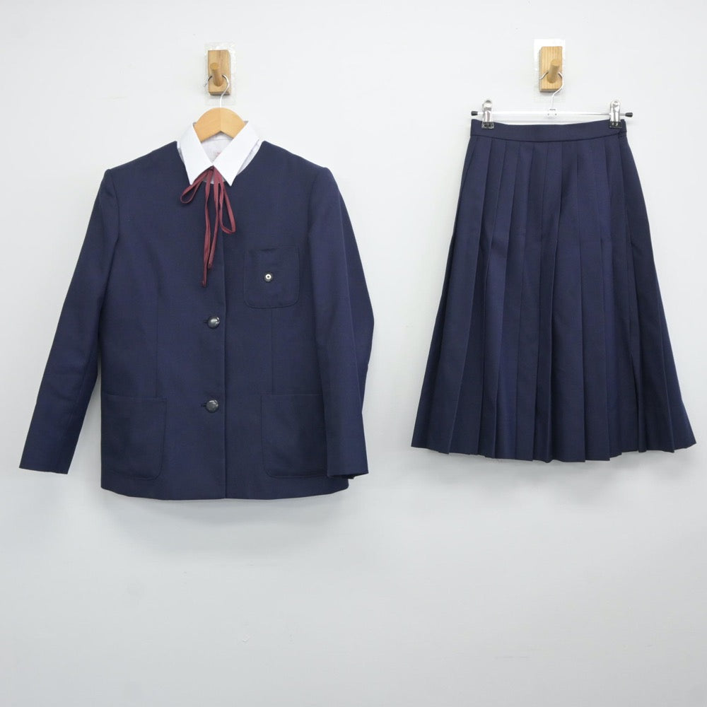 【中古】兵庫県 伊丹北中学校 女子制服 4点（ブレザー・シャツ・スカート）sf024457