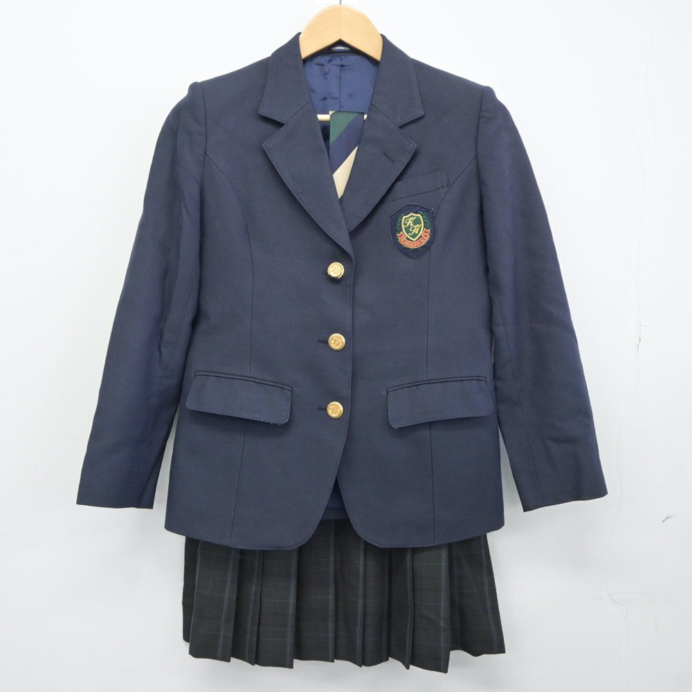 【中古】福島県 郡山東高等学校 女子制服 3点（ブレザー・スカート）sf024469