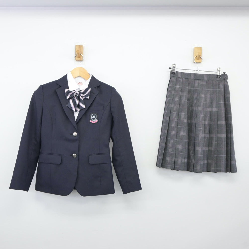 【中古】神奈川県 清心女子高等学校 女子制服 6点（ブレザー・シャツ・スカート）sf024474