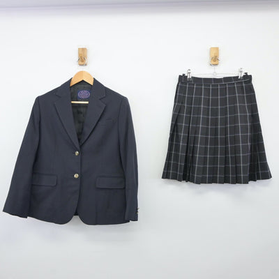 【中古】東京都 足立高等学校 女子制服 2点（ブレザー・スカート）sf024478