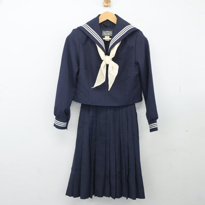 【中古】愛知県 愛知教育大学附属名古屋中学校 女子制服 3点（セーラー服・スカート）sf024480