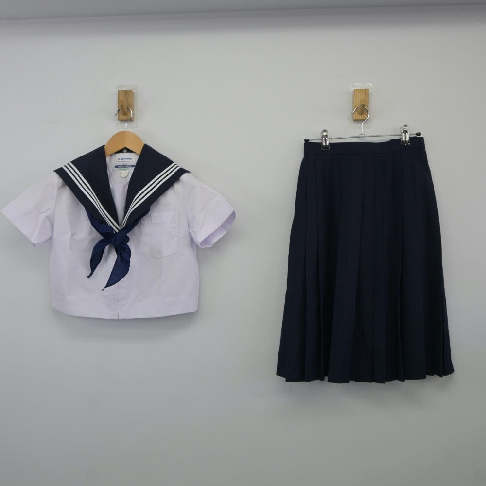 【中古】愛知県 愛知教育大学附属名古屋中学校 女子制服 3点（セーラー服・スカート）sf024481