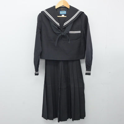 【中古】三重県 鈴鹿市白子中学校 女子制服 4点（セーラー服・スカート・スカート）sf024485