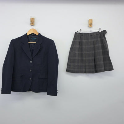 【中古】神奈川県 横須賀学院高等学校 女子制服 4点（ブレザー・スカート）sf024486